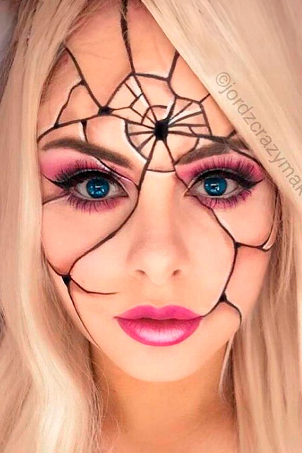 Cracked Doll Halloween Makeup