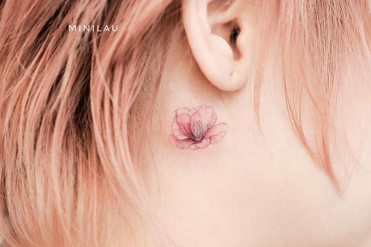 40 Meaningful But Cute Behind The Ear Tattoo Designs  Greenorc