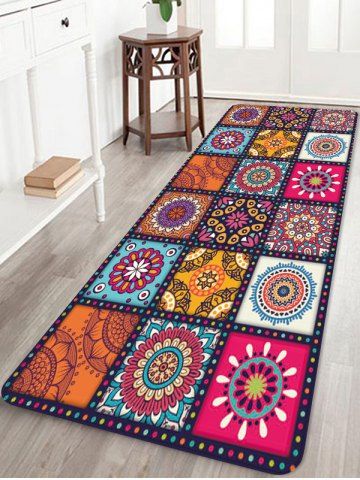 Bohemia Patchwork Pattern Water Absorption Area Rug