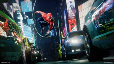 marvel's spider-man remastered swinging time square