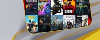 A selection of games available in the PS Plus game catalog