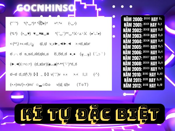 Điểm mặt Kí tự đặc biệt 2023 Dành cho thiết kế tương lai