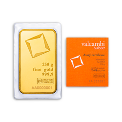 250 grams Gold Bar - Valcambi