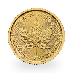 1/10 ounces Gold Maple Leaf - 2025 - Royal Canadian Mint