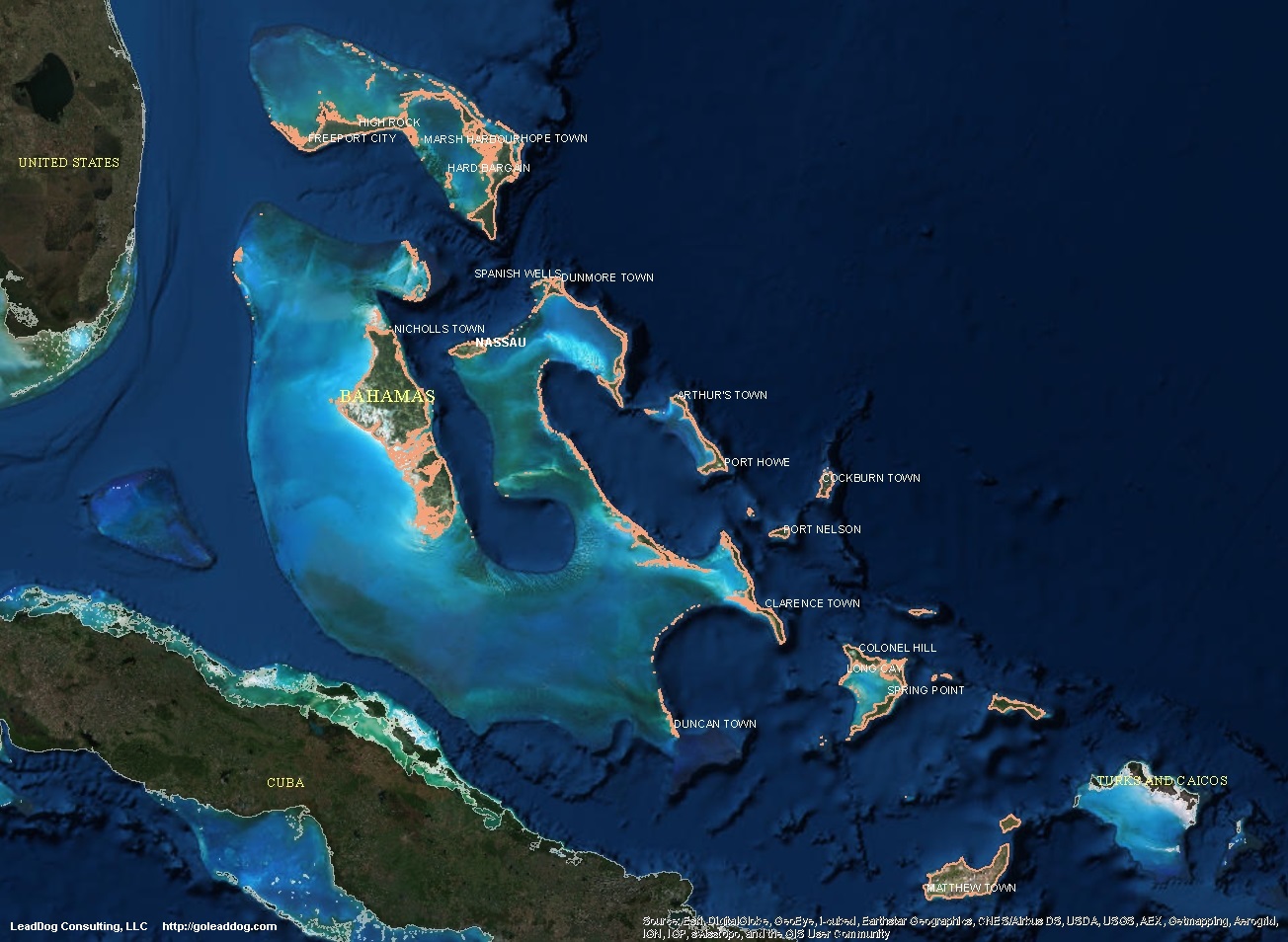 Google Earth Map Nassau Bahamas - Guenna Holly-Anne