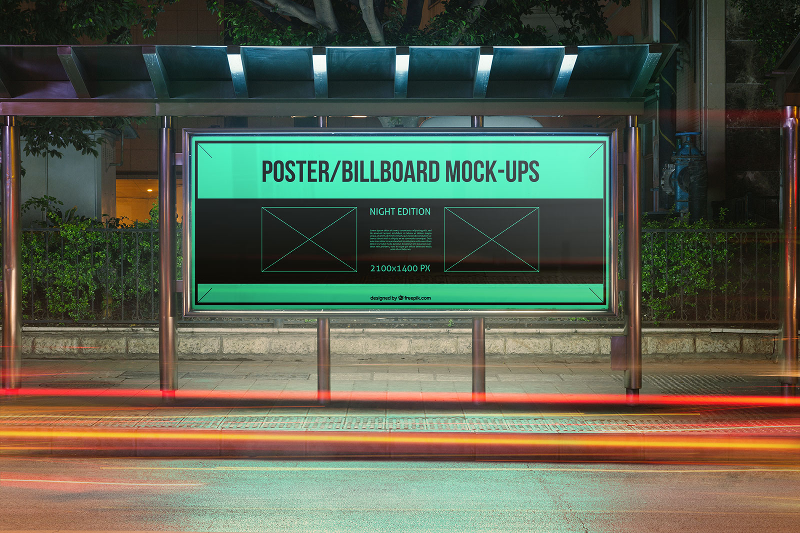 Free Bus Stop Advertising Mockup Free Graphics