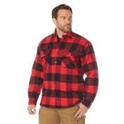 Ultra Force Mens Extra Heavyweight Buffalo Plaid Sherpa-Lined Flannel Shirts