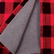 Ultra Force Mens Extra Heavyweight Buffalo Plaid Sherpa-Lined Flannel Shirts