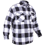 Ultra Force Mens Extra Heavyweight Buffalo Plaid Sherpa-Lined Flannel Shirts