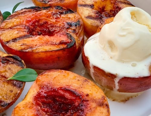 Grilled Peaches with Cinnamon and Honey