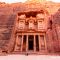 Treasury or Al-Khazneh at sunset, Petra