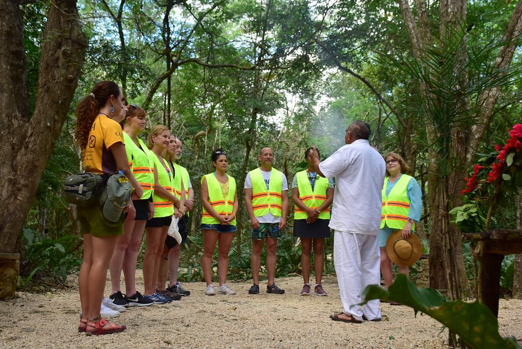 Mayan Shaman connects to the spirit world offering blessings