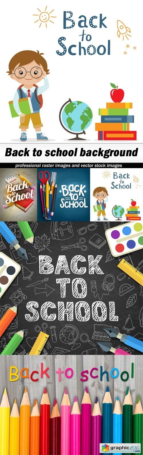 Back to school background - 5 UHQ JPEG