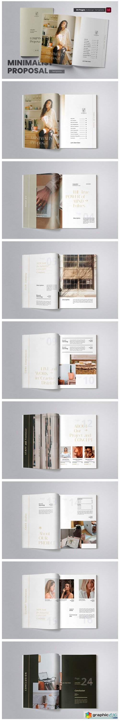 Modern and Minimalist Proposal Indesign