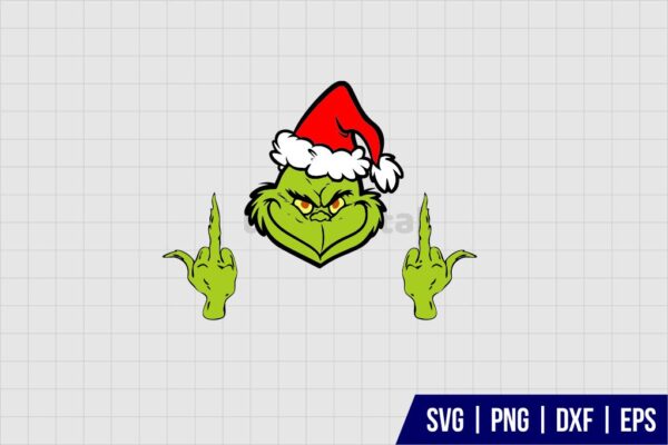 Grinch Middle Finger Svg Grinch Png Grinch Svg For Cricut Merry ... image.