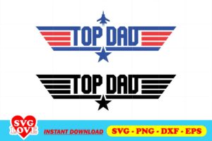 Top Dad SVG Top Gun SVG