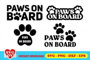 paws on board svg bundle