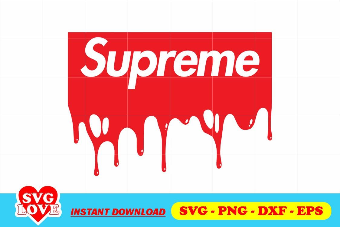 Supreme Logo Drip SVG - Gravectory