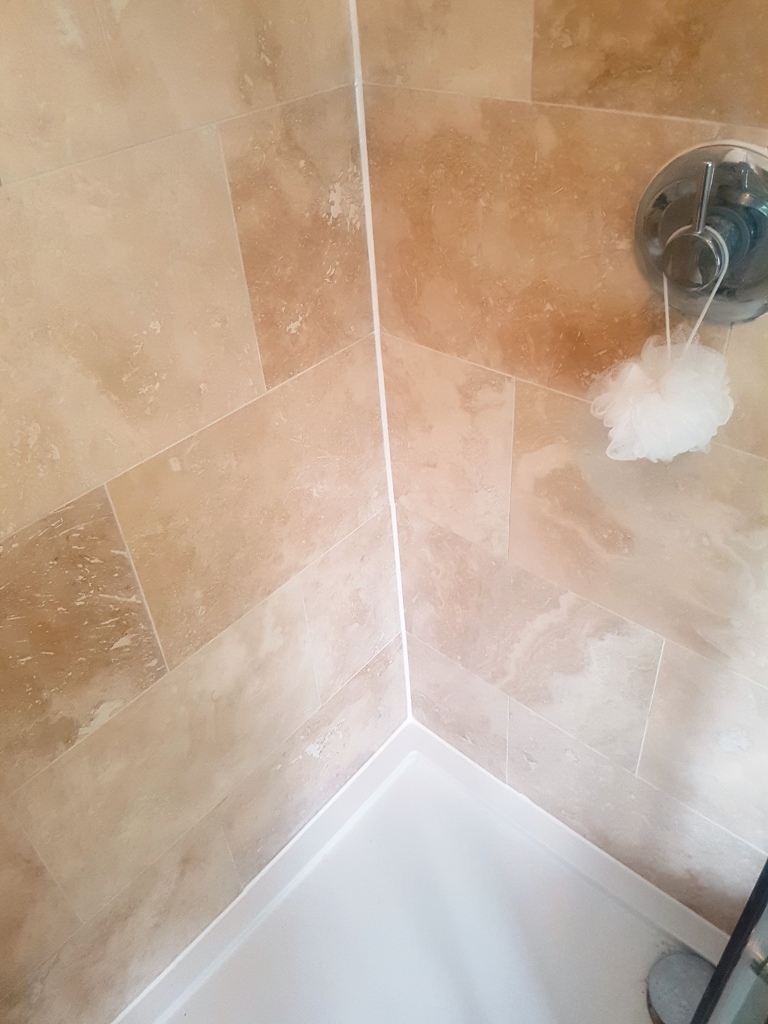 Travertine Shower After Cleaning Newton Heath