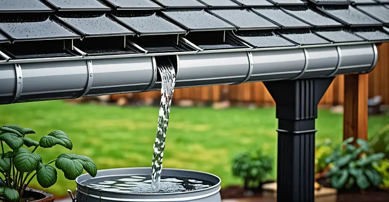 Capture rainwater from gutters into a rain barrel to enhance lawn health, save money, and promote eco-friendly lawn care