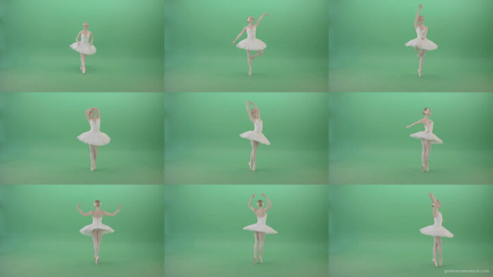 Prima-ballerina-ballet-girl-elegant-dancing-and-spinning-on-green-screen-4K-Video-Footage-1920 Green Screen Stock