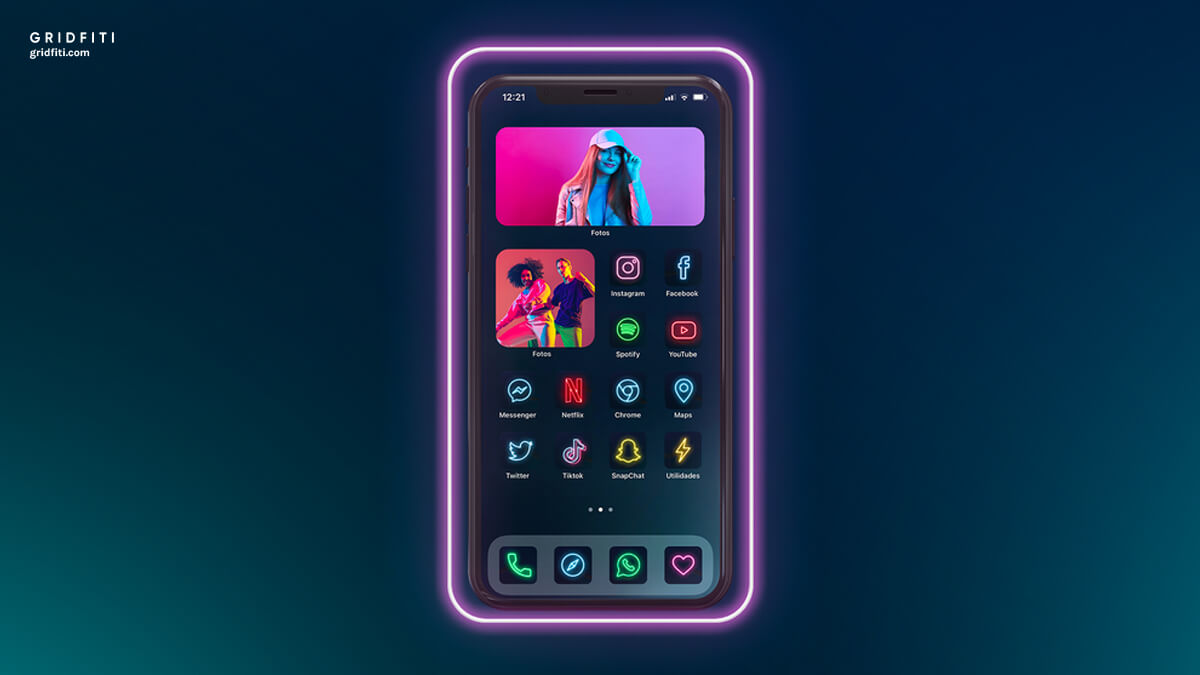 iOS 14 Neon Theme