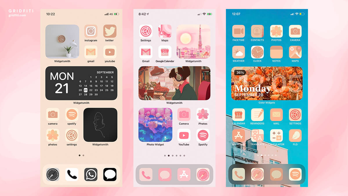 Hand-Illustrated Aesthetic Color Themes for iPhone & iPad