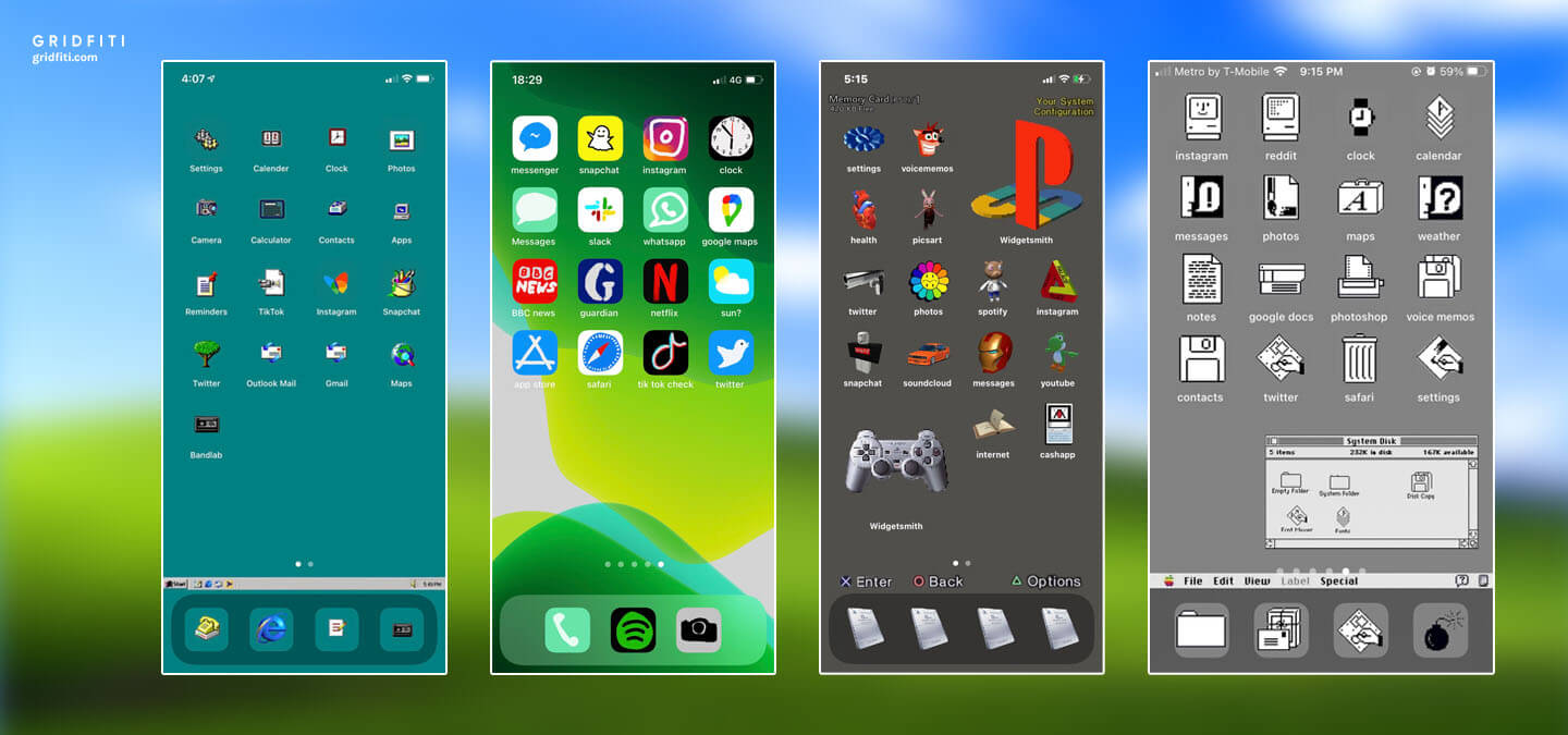 Nostalgia iOS iPhone Layout Ideas