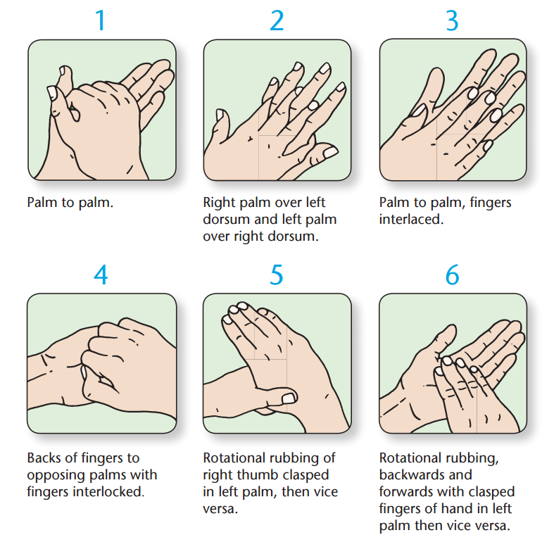 Proper Medical Care Handwashing Diagram