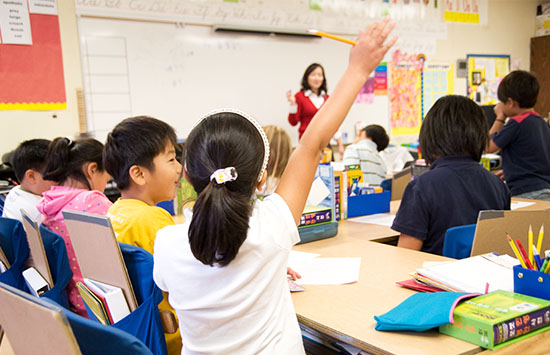 teaching in classroom