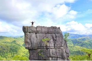 Hiker on the Nagpatong Rock Formation