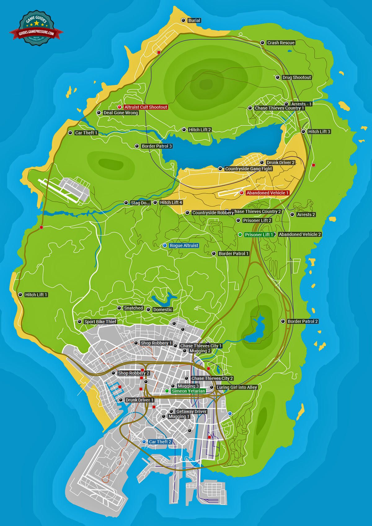 Random events - Grand Theft Auto V Game Guide | gamepressure.com