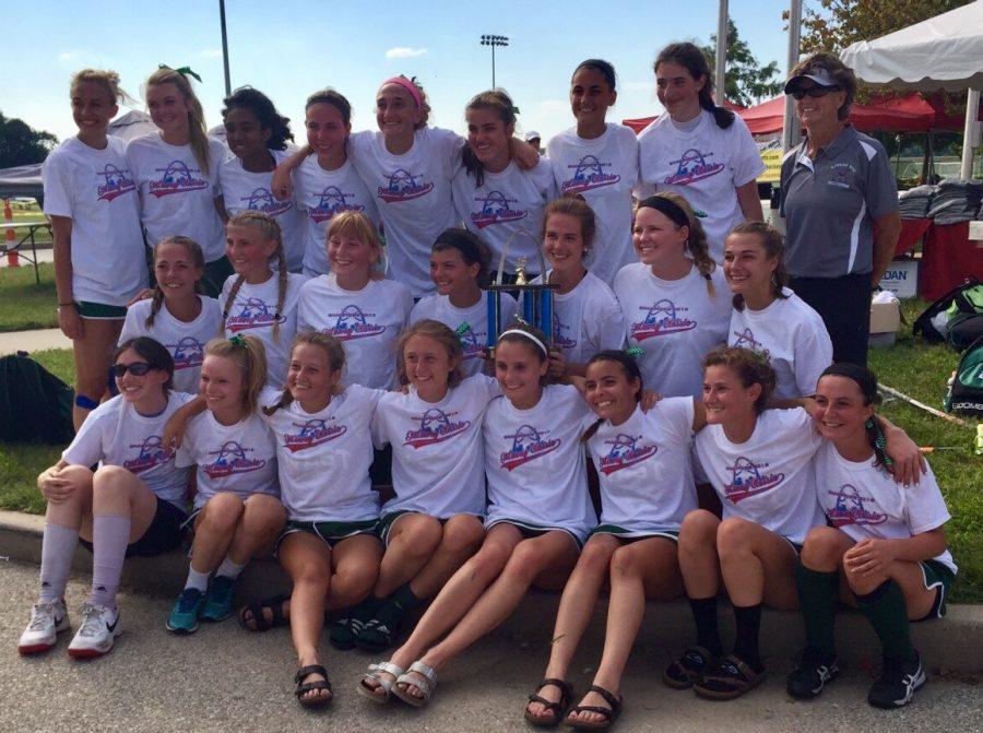 The Glenbard West Varsity Field Hockey team after receiving their trophy!