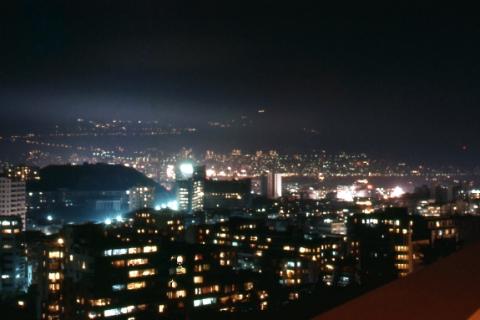 Night View towards Harbour