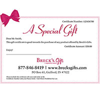 gift 
certificates