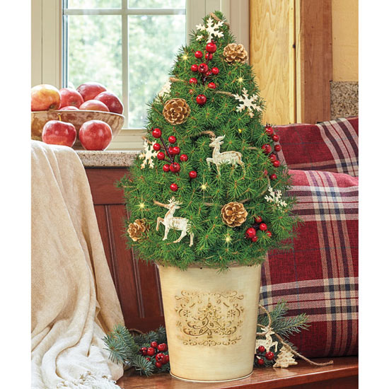 Woodland Decorated Spruce Tree