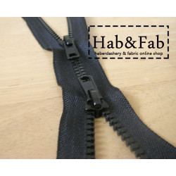 double slider zip - black- chunky - length from