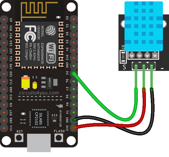 Nodemcu Esp8266 Monitoring Dht11 Dht22 Temperature And Humidity With ...