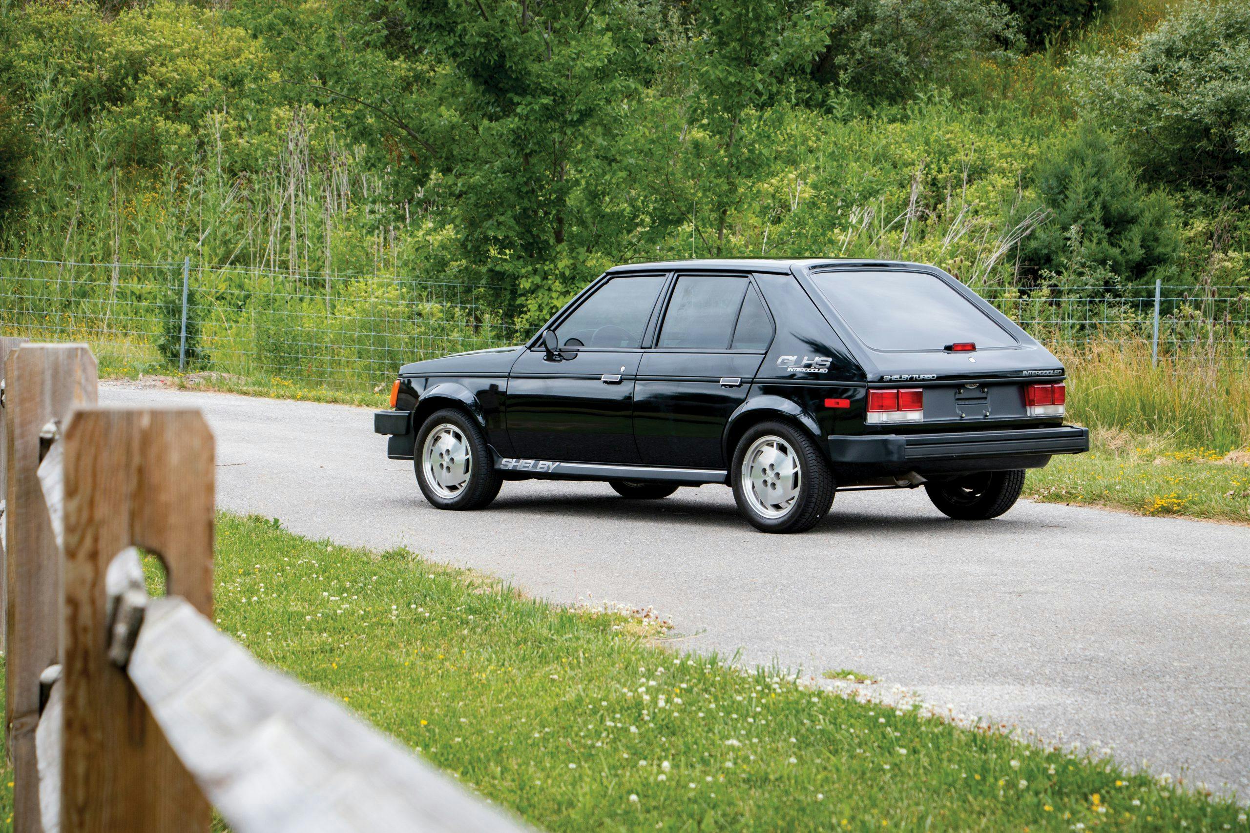 1986 Dodge Shelby Omni GLHS rear three-quarter