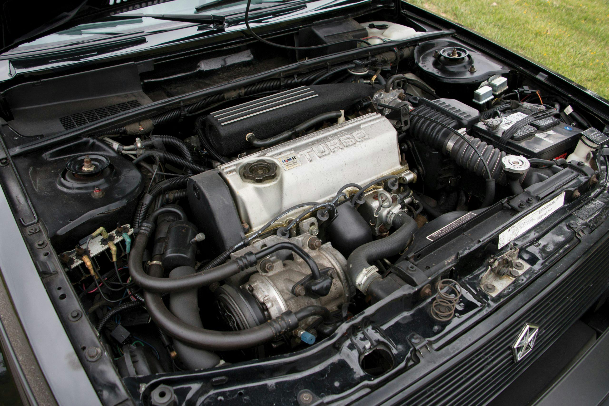 1986 Dodge Shelby Omni GLHS engine bay