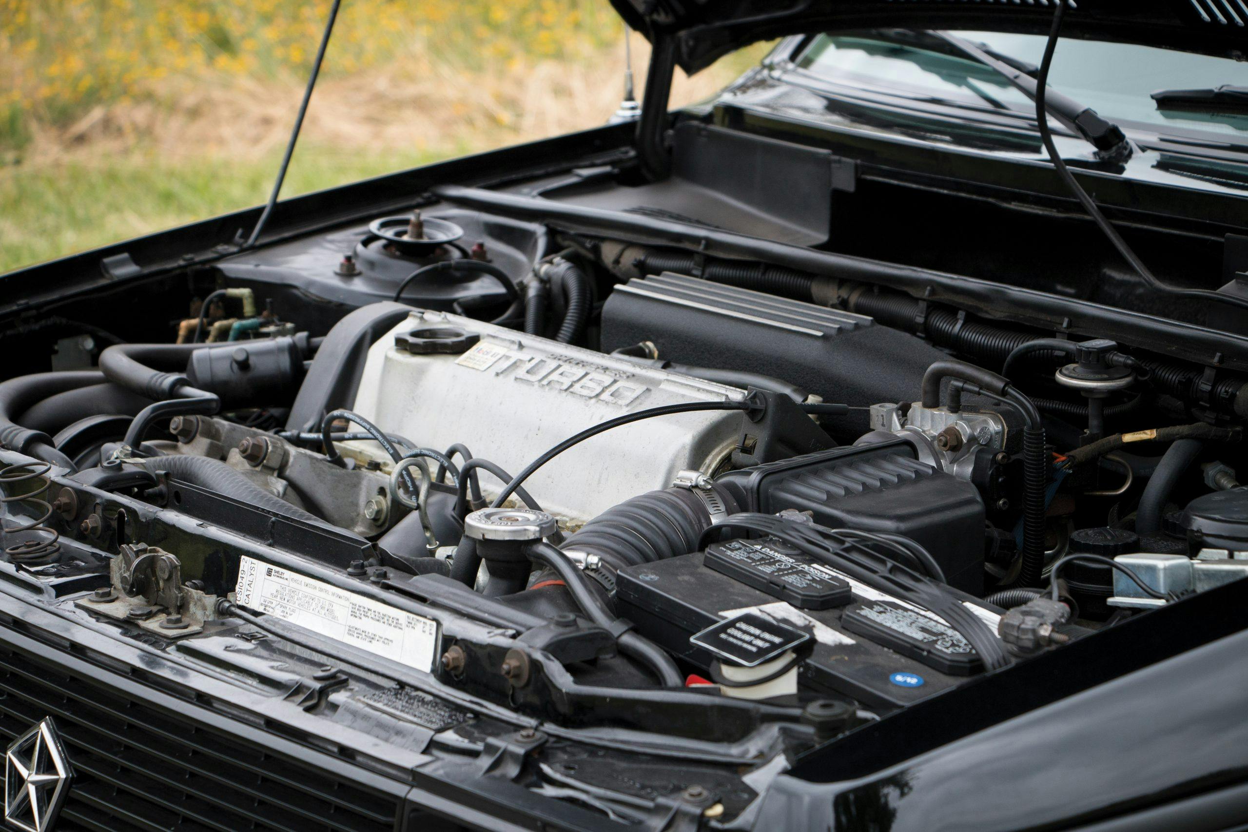 1986 Dodge Shelby Omni GLHS engine bay