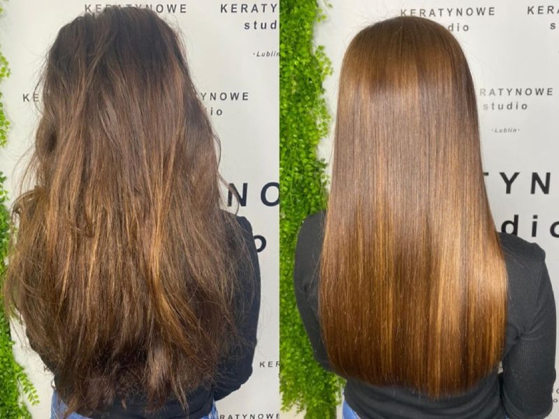 hair botox results before and after