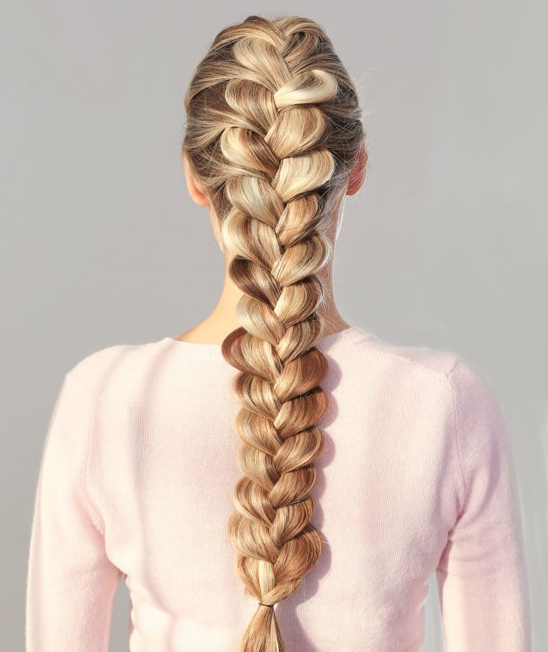 Long Dutch braid