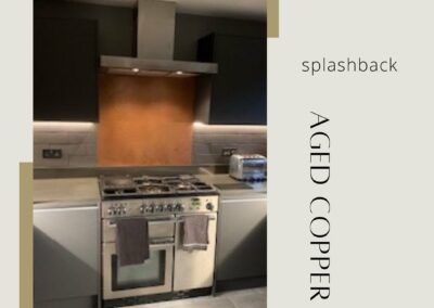 aged copper splashbacks