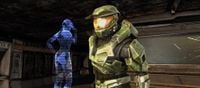 John-117 and Cortana in the bridge.