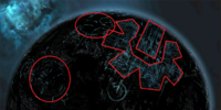 Symbols seen on Requiem's surface including the Eld and the Seventh Column.