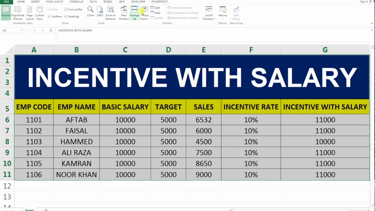 Bonus Plan Template Excel Best Of Incentive Calculate with Salary Ms Excel