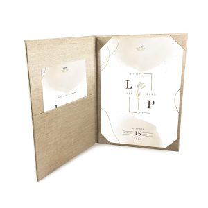 Champagne Silk Folio Invitation