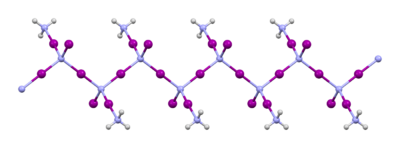 Infinite NI3·NH3 chain in the crystal structure