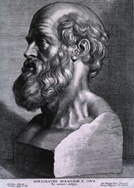 A sculpture of the father of Western medicine, Hippocrates.Hippocrates.